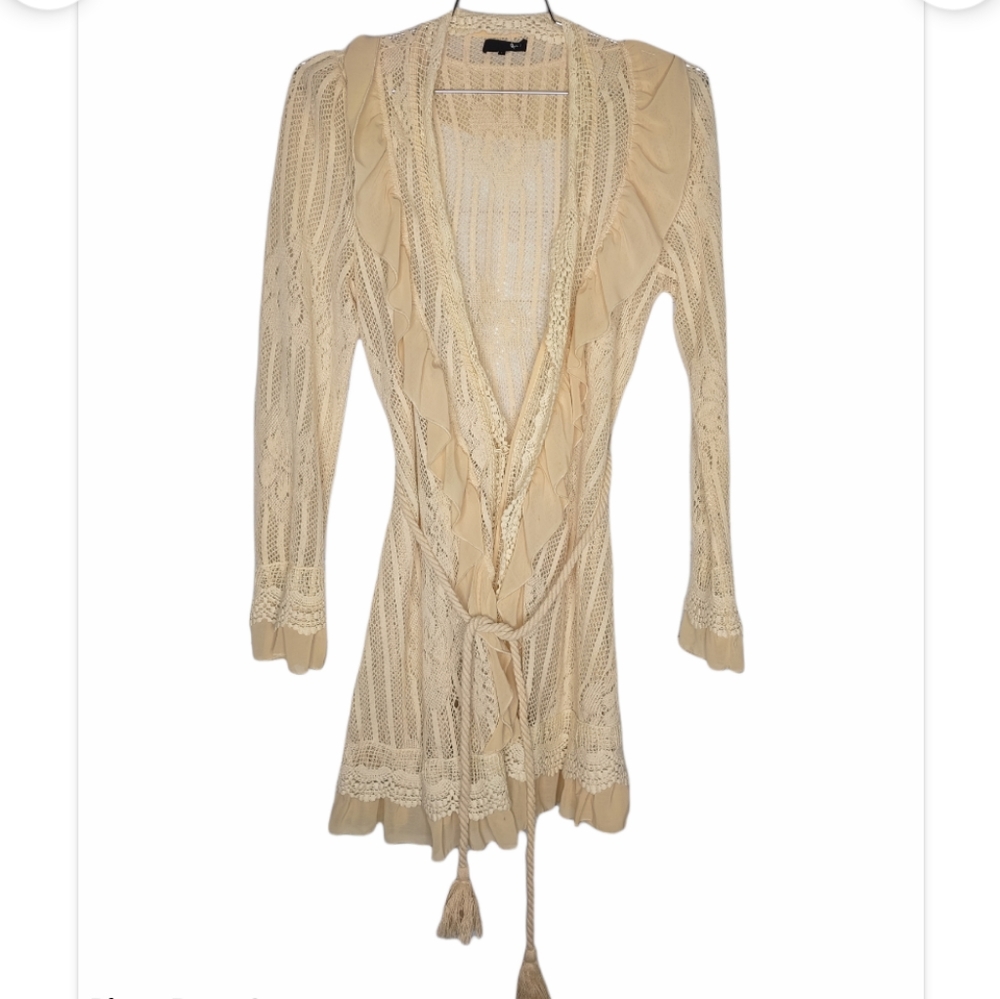 Ryu-Boho Lace Neckline Cardigan